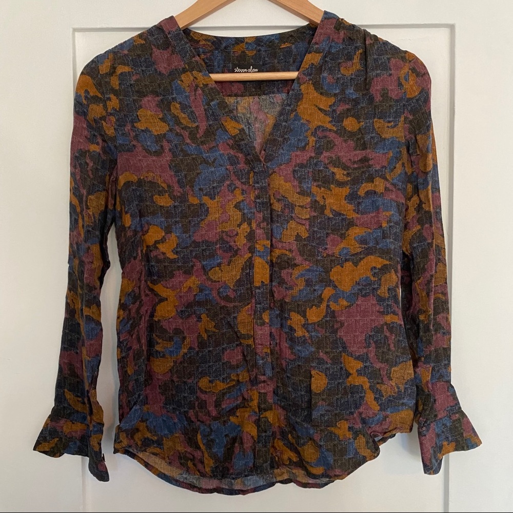 Steven Alan floral blouse.